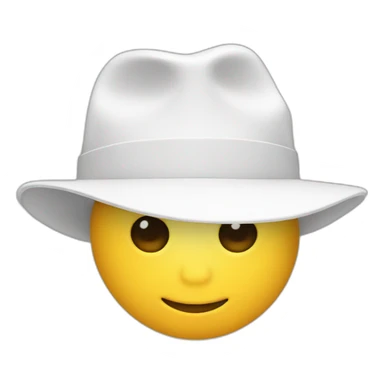 white hat only sticker