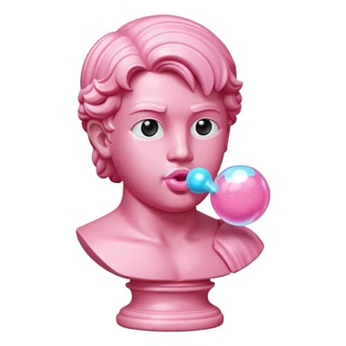 escultura griega con chicle sticker