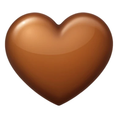 Brown heart sticker