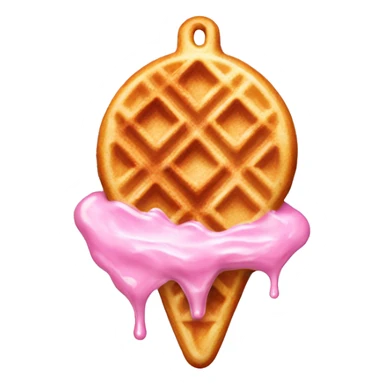 Waffle with light pink syrup  sticker