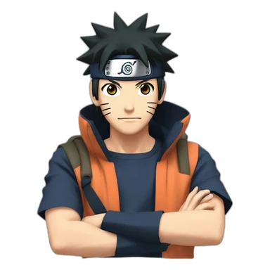 Naruto with kuruma  sticker