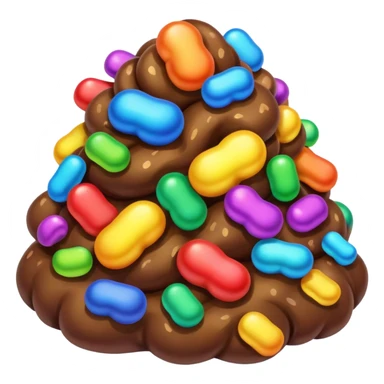 Rainbow poop  sticker