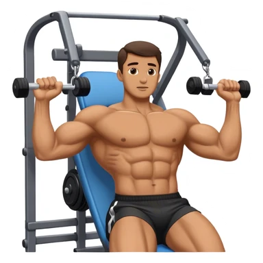 guy pec deck fly exercise sticker