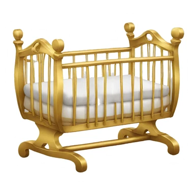 Gold baby crib sticker