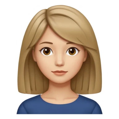 włosy za ramiona grzywka taka na boki i na środku przedziałek i ciemne blond sticker