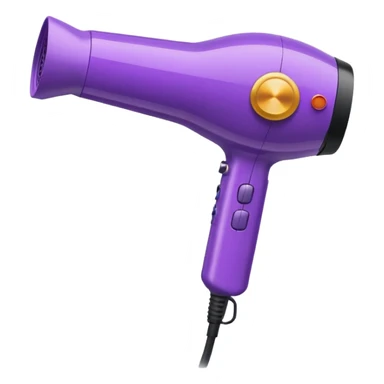 purple hair dryer sticker