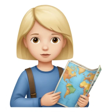 child Holding Maps sticker