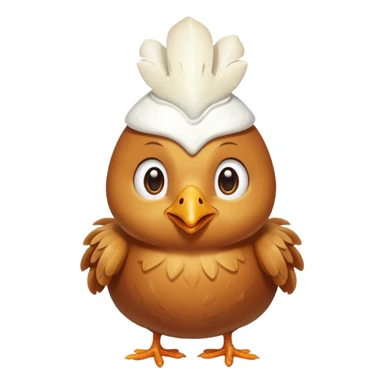 live chicken with a pat of butter on its head sticker