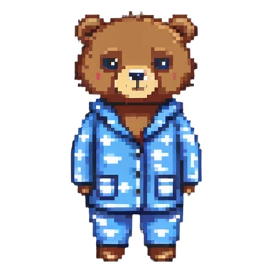 bear in pajamas sticker