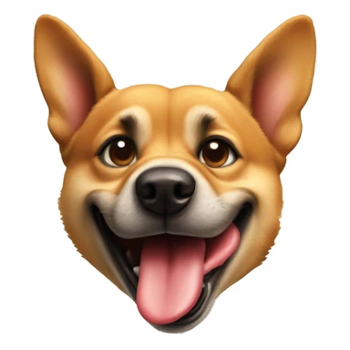 Alsatian dog tongue lolling sticker