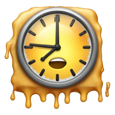clock that is melting sticker