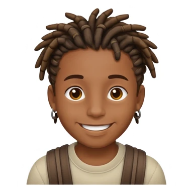 Brown skin boy with short dreads sticker