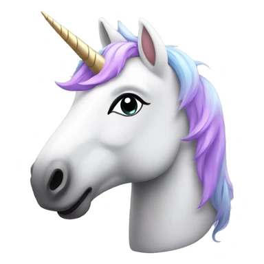 unicorn frontal wink sticker
