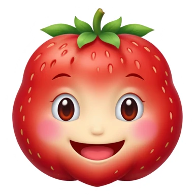 Fragolina con faccia kawaii sticker