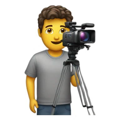 a male behind a cinema camera sticker