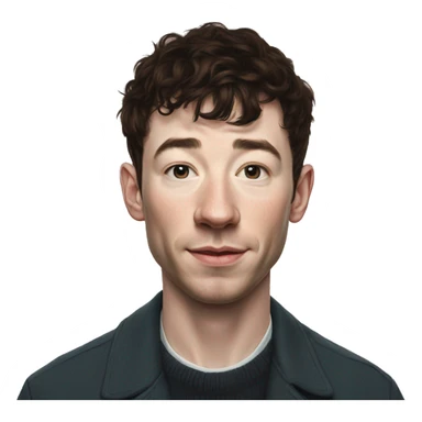 33 years old barry keoghan realistic portrait sticker