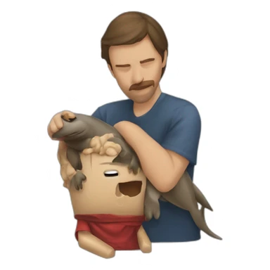 Une torture et un dauphin sticker