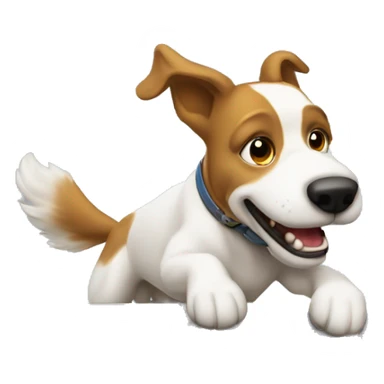 Agility dog jumping over anvil sticker