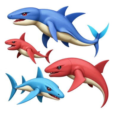 Genesect-Deoxys-Garchomp-Koraidon-Salamence-Latios-Sharpedo-fusion sticker