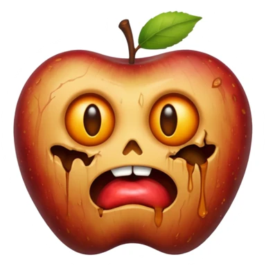 rotten apple sticker