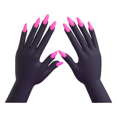 hand with pink gothic nails sticker
