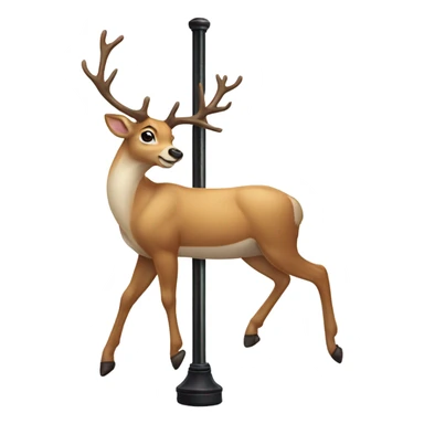 Deer pole dancer sticker