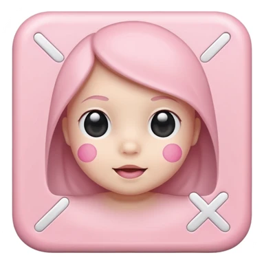 square babypink check mark sticker