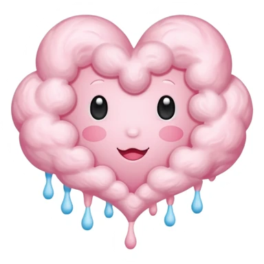 pink heart cloud sticker