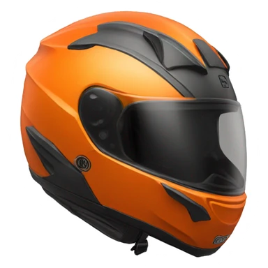 complete orange motorcycle helmet side angle sticker