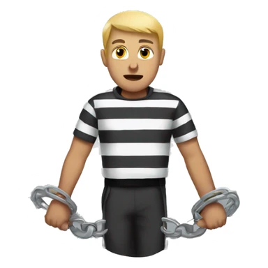 Prisoner handcuffed sticker