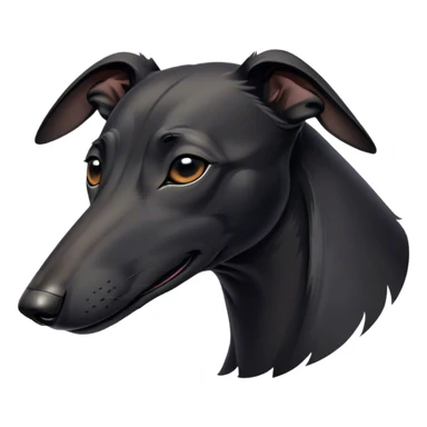 Meme-Worthy Cute Sleeping Black Greyhound Portrait Emoji, Head resting peacefully with a contented smile, showcasing a delightfully slender build and a luxuriously smooth black Fur, eyes shut in a serene nap, Simplified yet hilariously adorable features, highly detailed, glowing with a soft, drowsy light, high shine, relaxed and utterly lovable, stylized with an air of playful laziness, bright and heartwarming, soft glowing outline, capturing the essence of a comically sleepy racer, so meme-worthy it feels like it could instantly become the next viral sensation of adorable slumber! sticker