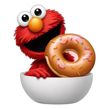 Elmo eating a donut sticker