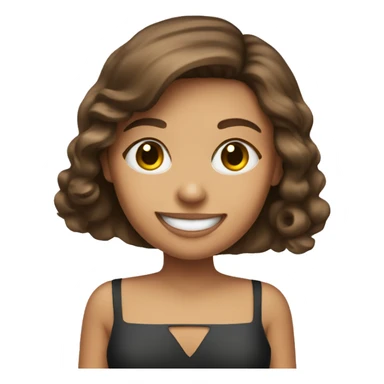 Smiling brown haired girl with martini in hand sticker