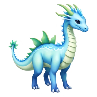 Exotic Rare Shiny Epic Ethereal Meganium-Amaura-Aurorus-Dragonair-hybrid, full body sticker