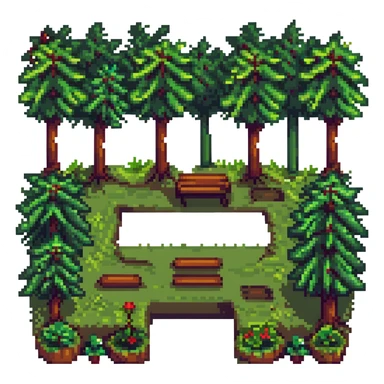 forest scene sticker