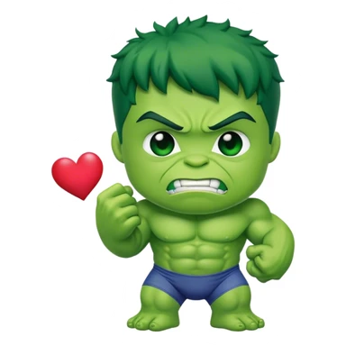 Hulk in love Hulk sticker