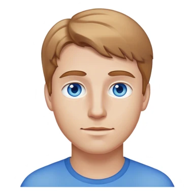 white guy light brown hair blue eyes  sticker