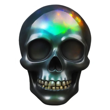 black opal crystal skull sticker
