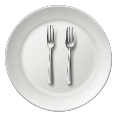 plate knife fork sticker
