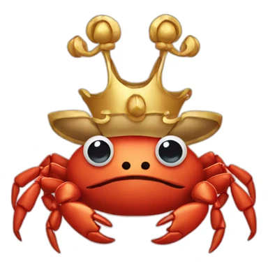 crab dressed like a king sticker
