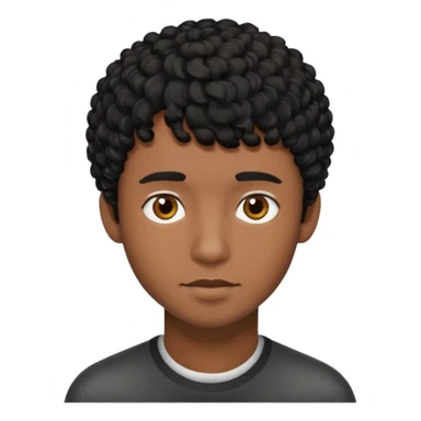Young man with black curly hair fringe Haircut and dark skin sticker