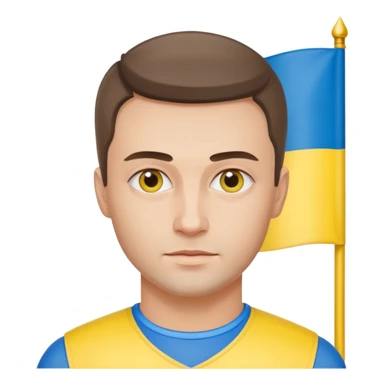 The Ukrainian man with flag sticker