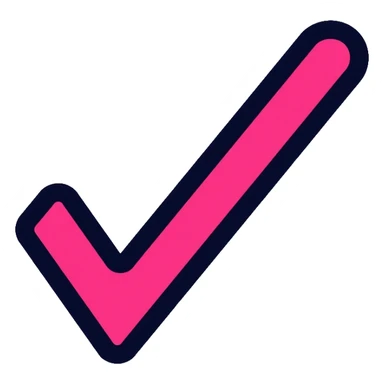 hot pink checkmark sticker