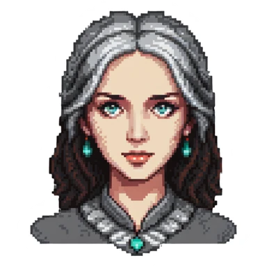 A woman character with detailed facial features sticker