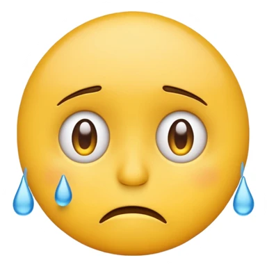 Sad, confused, emoji face not human sticker