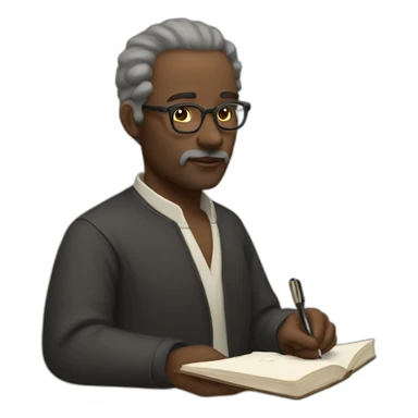 Poet white writing sticker