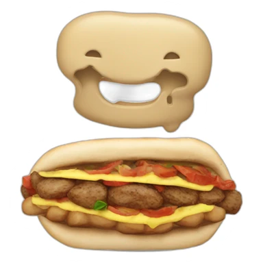 Chat qui mange un kebab sticker