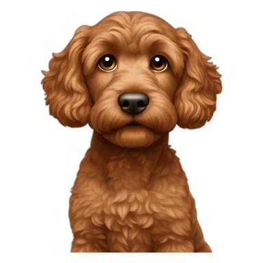 Reddish light brown cockapoo side sticker