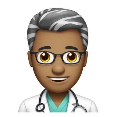 a zebra doctor sticker