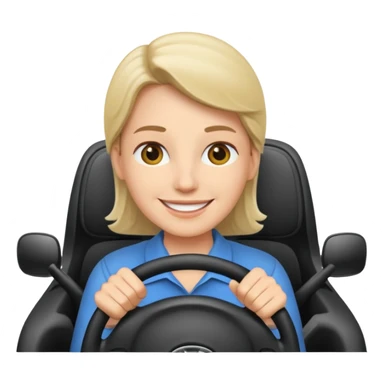 person driving a car sticker